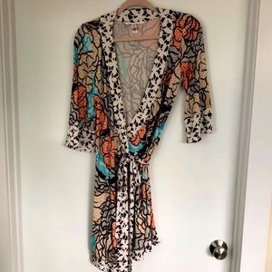 Diane von furstenberg silk wrap dress size 12